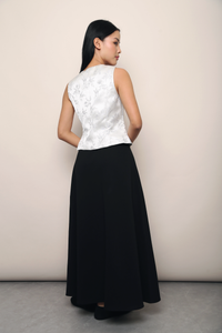 Dynasty Oriental Vest Top Mist Silver