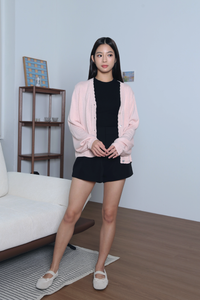 Eclat Eyelet Cardigan Blush Pink