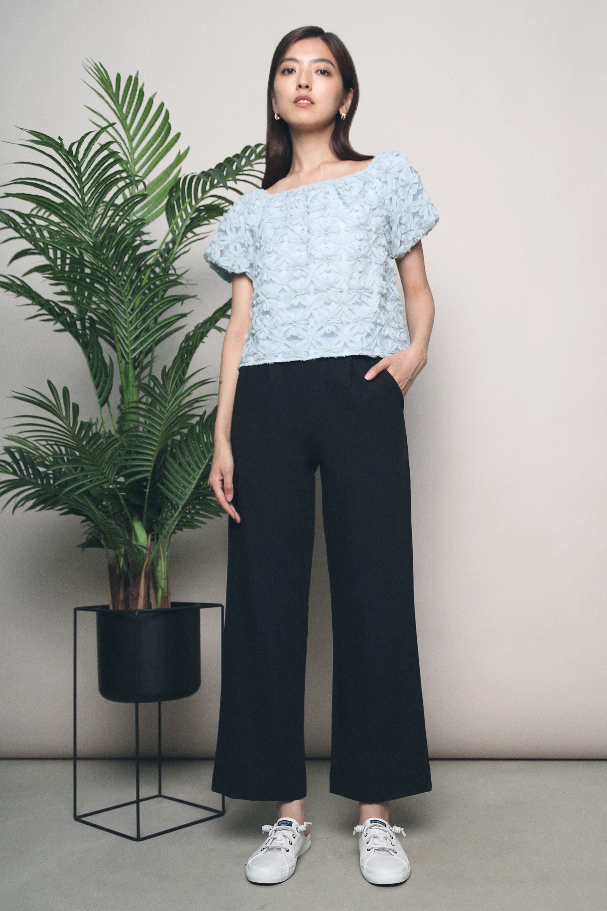 Lester Wide Leg Pants Black