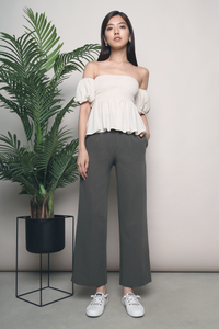 Lester Wide Leg Pants Olive