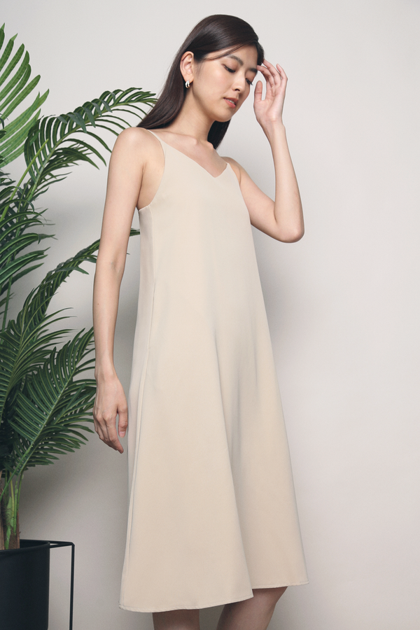 Jeron Scoop Back Midi Dress Malt