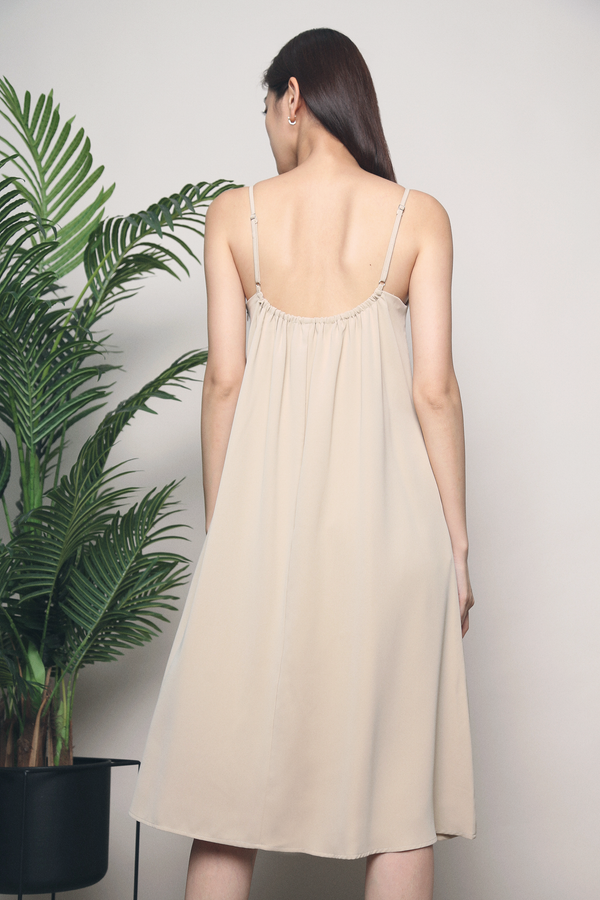 Jeron Scoop Back Midi Dress Malt