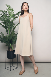 Jeron Scoop Back Midi Dress Malt
