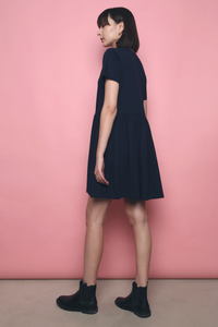 Midtown Babydoll Tee Dress Navy