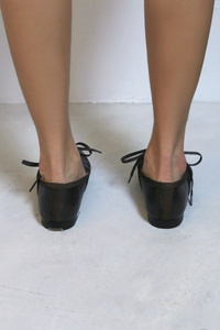 Eleanor Lace Up Leather Flats Brown