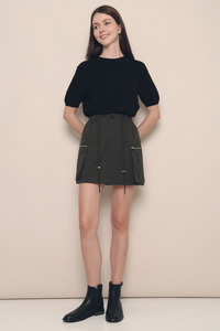 Eli Breezy Knit Blouse Black