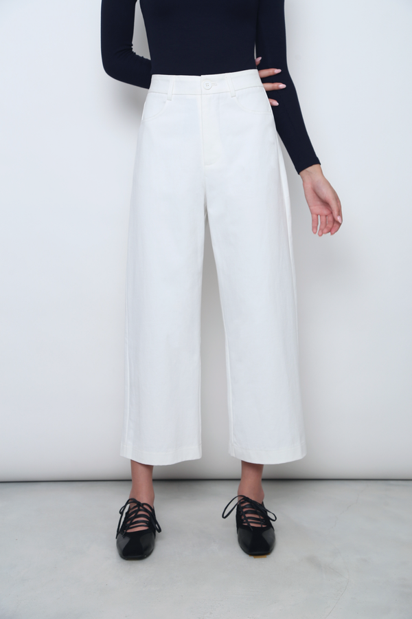 Elm Street Straight Leg Pants White (Backorder)