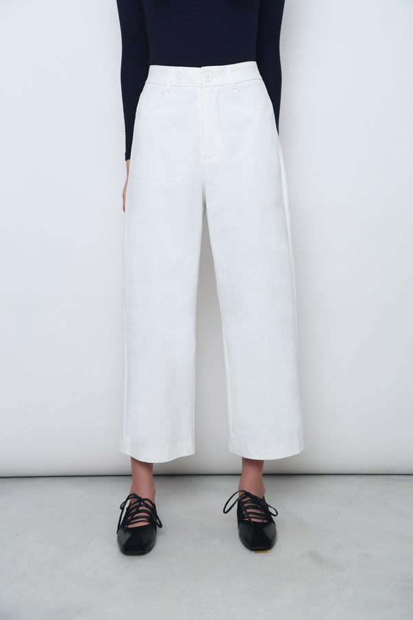 Elm Street Straight Leg Pants White (Backorder)