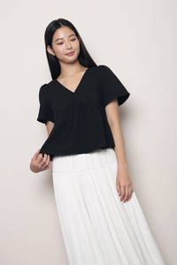 Empire Babydoll Top Black