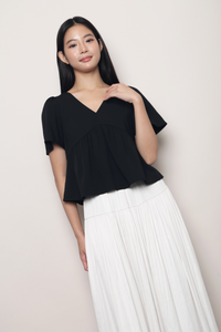 Empire Babydoll Top Black