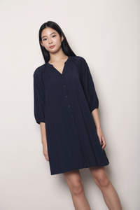 Evergreen Collar Dress Navy