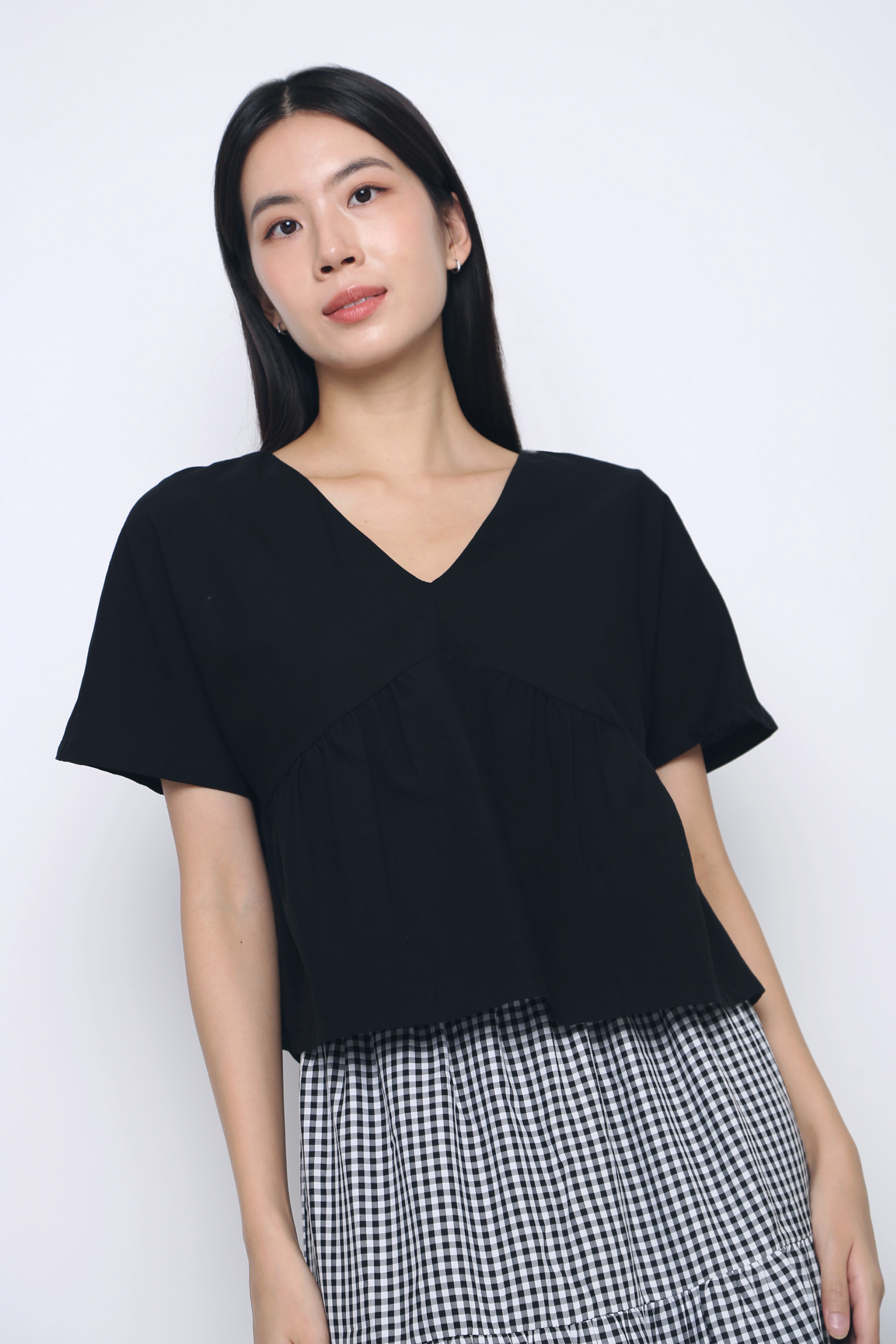Everyday Babydoll Blouse Black (Backorder)