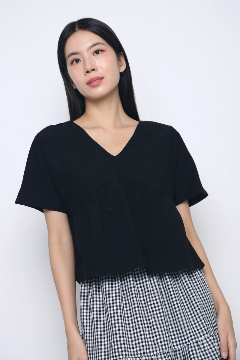 Everyday Babydoll Blouse Black (Backorder)