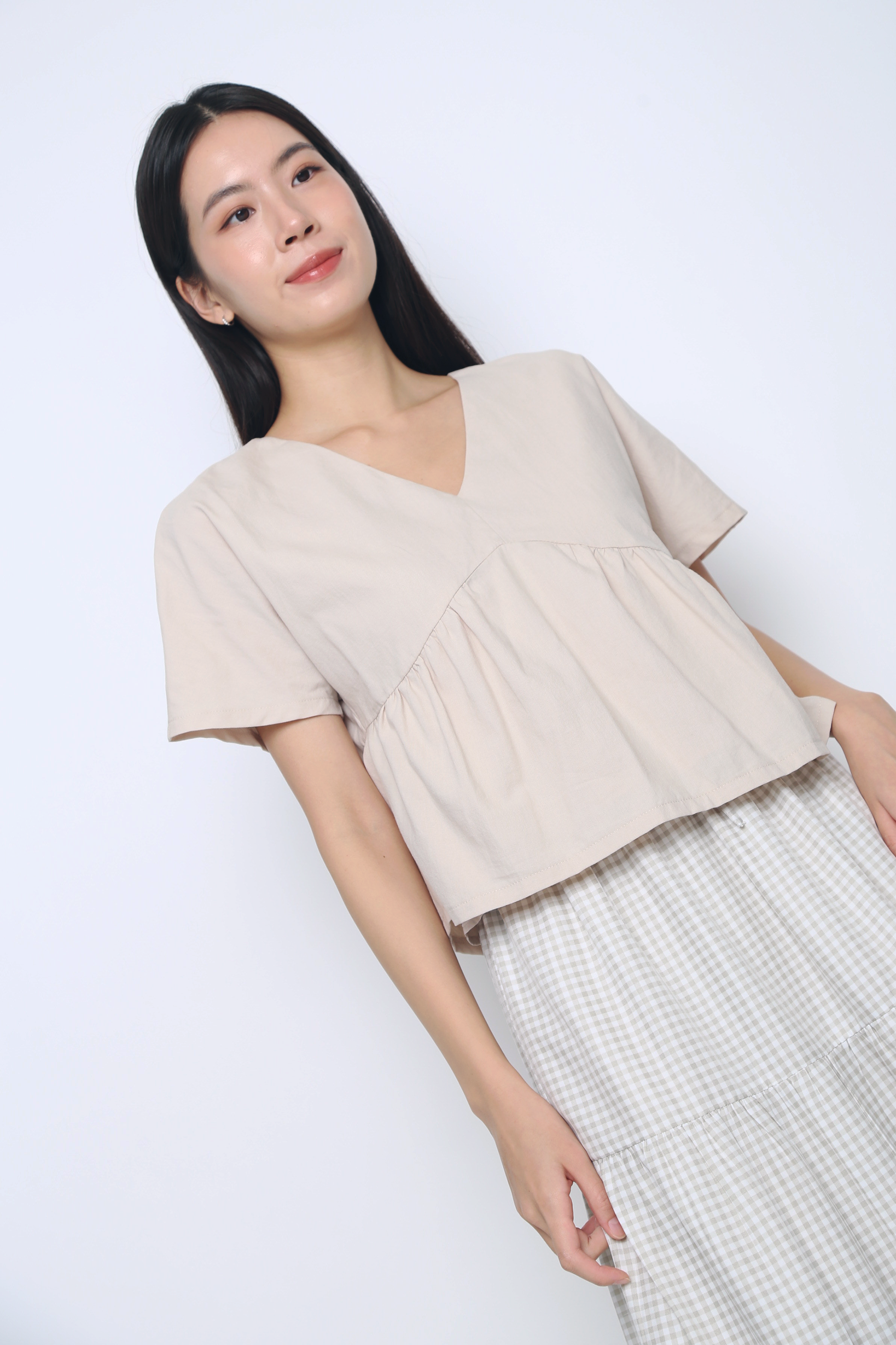 Everyday Babydoll Blouse Ivory (Backorder)