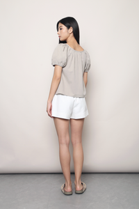 Everyday Scoop Neck Blouse Oat