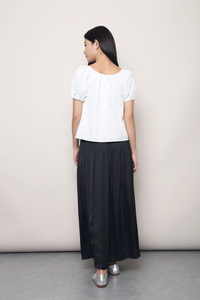 Everyday Scoop Neck Blouse White