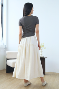 Ezy Ruche Handkerchief Tee Chestnut Brown