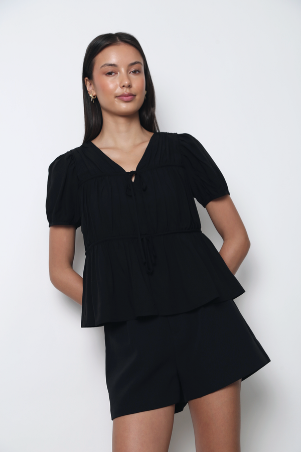 Fab Pleats V2 Blouse Black
