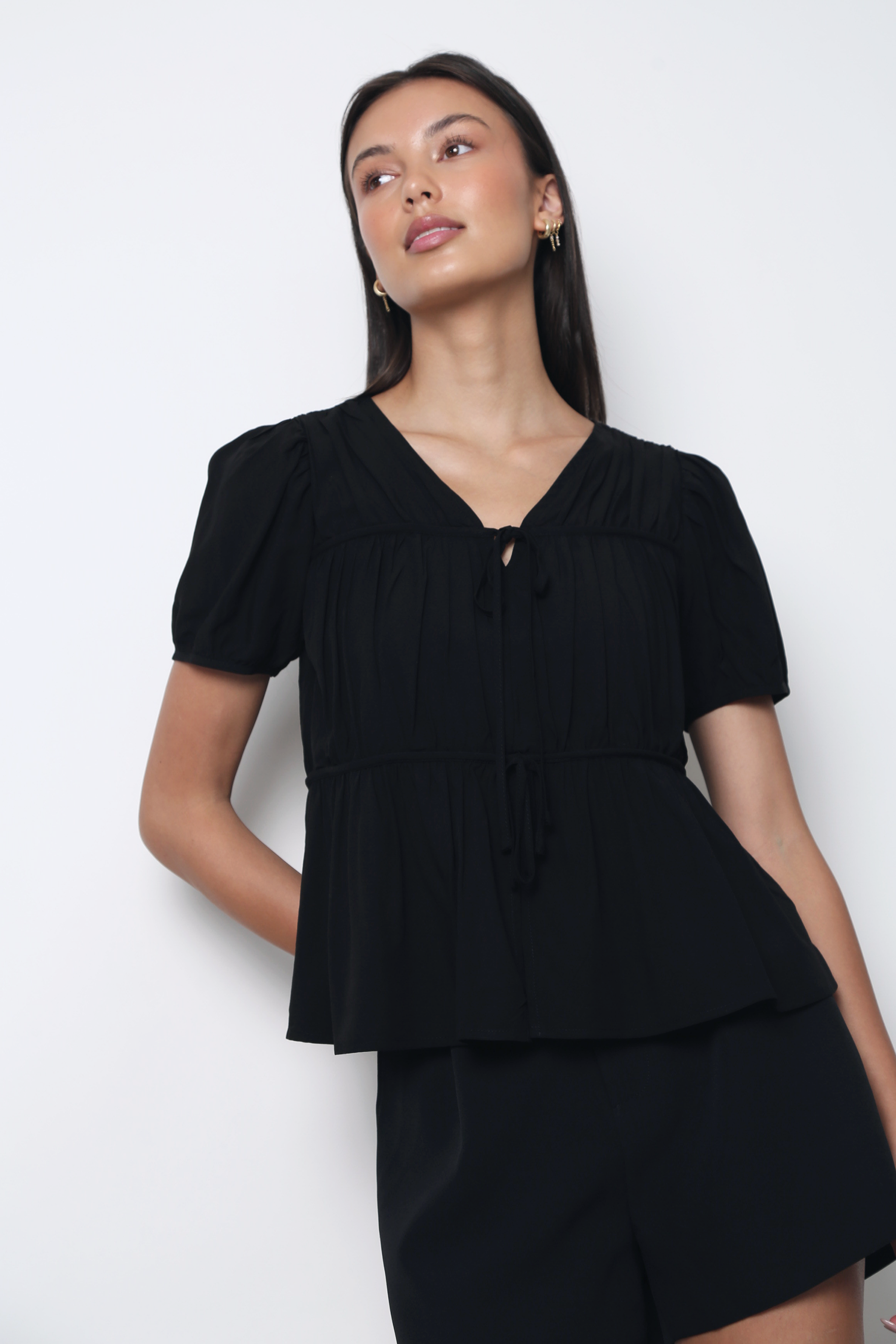 Fab Pleats V2 Blouse Black