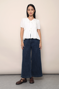 Fab Pleats V2 Blouse White