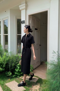 Fast Lane Utility Midi Dress Black