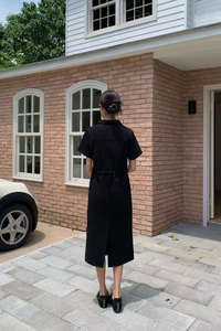 Fast Lane Utility Midi Dress Black