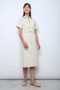 Fast Lane Utility Midi Dress Ivory