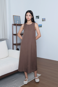Field Song V2 Midi Dress Brown (Backorder)