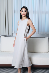 Field Song V2 Midi Dress Cream (Backorder)