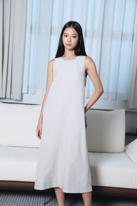 Field Song V2 Midi Dress Cream (Backorder)