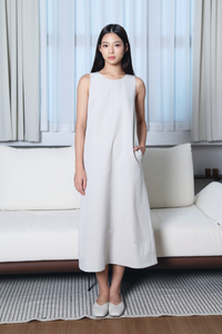 Field Song V2 Midi Dress Cream (Backorder)