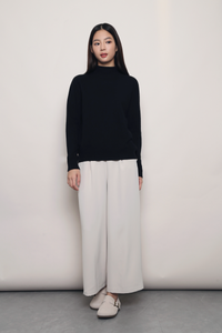 First Frost Turtle Neck Knit Pullover Black (Backorder)