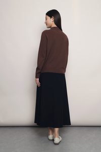 First Frost Turtle Neck Knit Pullover Chocolate (Backorder)