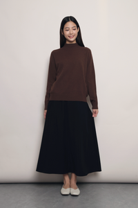 First Frost Turtle Neck Knit Pullover Chocolate (Backorder)
