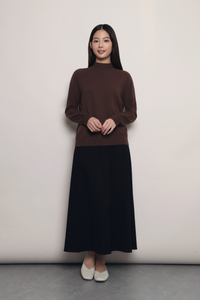 First Frost Turtle Neck Knit Pullover Chocolate (Backorder)