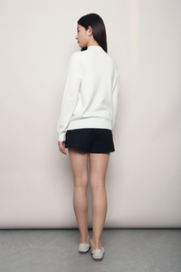 First Frost Turtle Neck Knit Pullover Cream (Backorder)