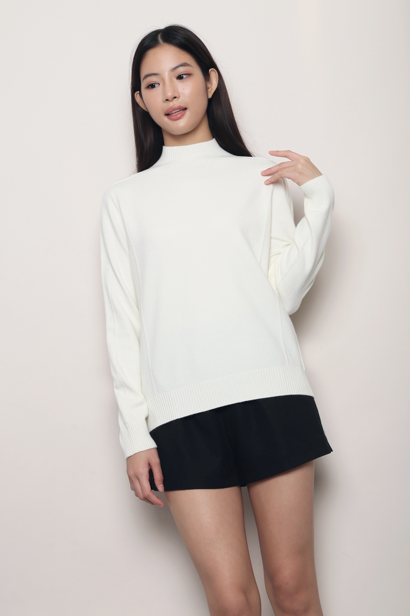 First Frost Turtle Neck Knit Pullover Cream (Backorder)