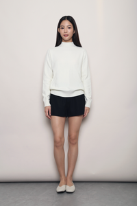 First Frost Turtle Neck Knit Pullover Cream (Backorder)