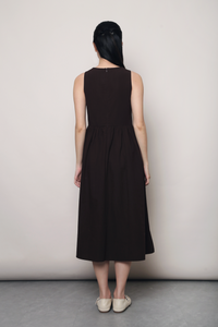 Flinders Sleeveless Midi Dress Brown (Backorder)