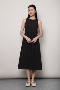 Flinders Sleeveless Midi Dress Brown (Backorder)