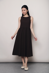 Flinders Sleeveless Midi Dress Brown (Backorder)