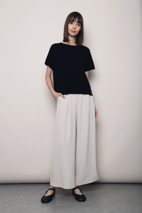 Forever Rib Knit Blouse Black