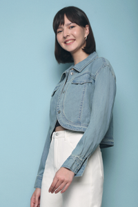 Frankle Curved Denim Jacket