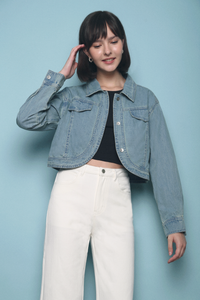 Frankle Curved Denim Jacket