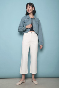Frankle Curved Denim Jacket