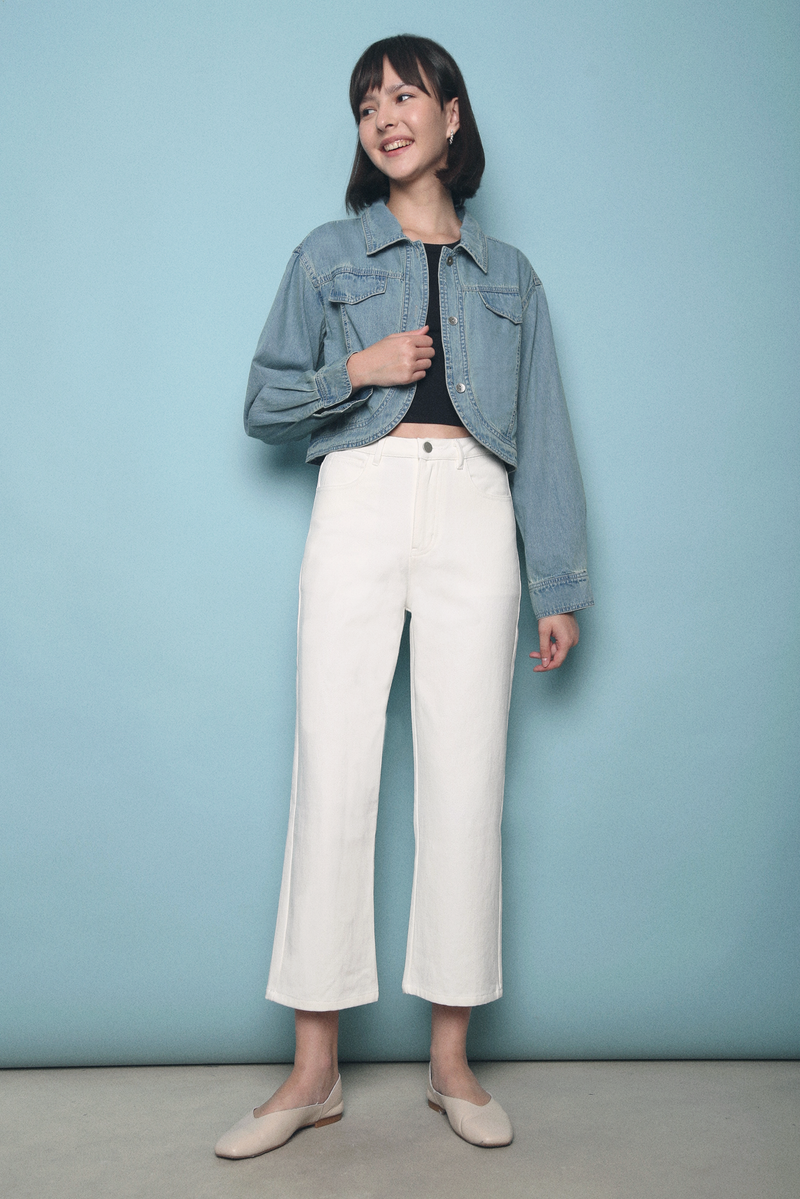 Frankle Curved Denim Jacket