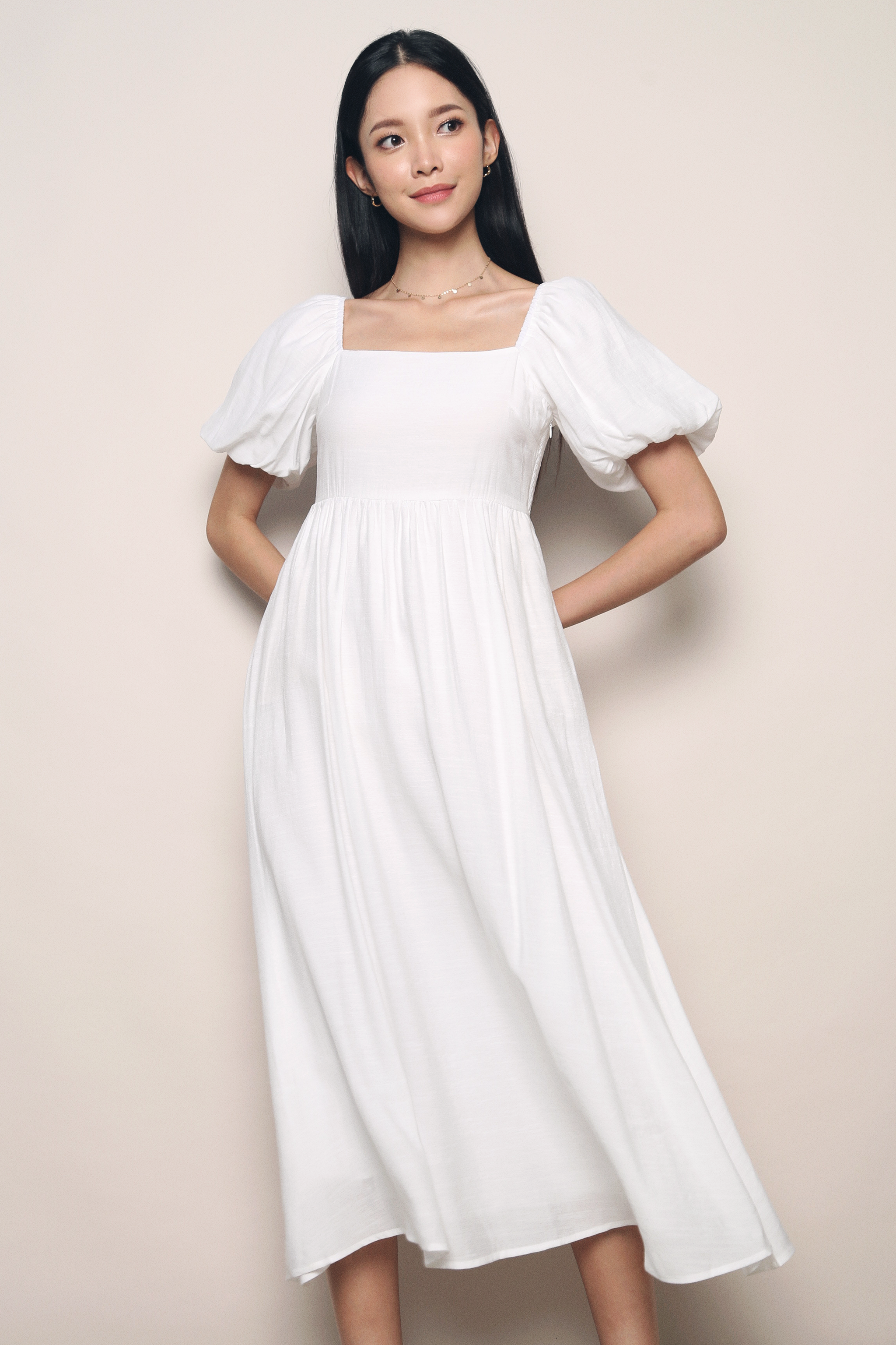 White midaxi dress hotsell