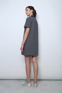 Game On Stripe Polo Dress Navy