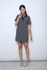 Game On Stripe Polo Dress Navy
