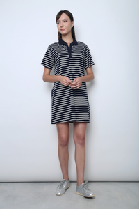 Game On Stripe Polo Dress Navy